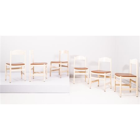 PRODUZIONE ITALIANA 1960 ca. Sei sedie in legno