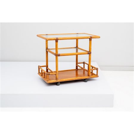 PRODUZIONE ITALIANA 1970 ca. Carrello in bambù