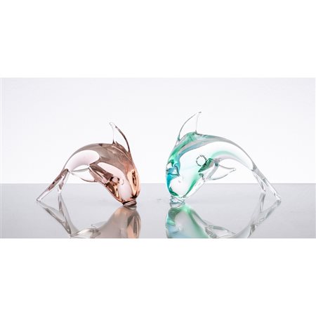V. NASON & C, Due delfini in vetro sommerso