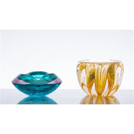 SEGUSO VETRI D'ARTE (Attr.le), Due posacenere in vetro