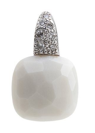 Pendente in oro con opale bianco e  diamanti - manifattura POMELLATO, collezione CAPRI 