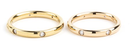 2 anelli in oro e diamante - manifattura POMELLATO, collezione LUCCIOLE   