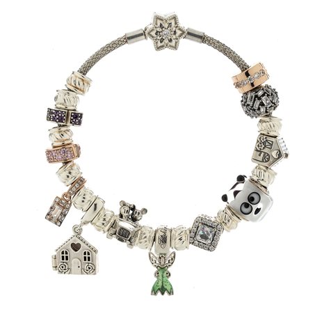 Bracciale con charms in argento - manifattura PANDORA