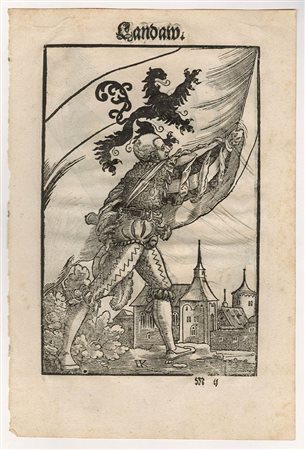 MONOGRAMMISTA IK (JACOB KALLENBERG (1500-1565)?): Landaw (Landsknecht)