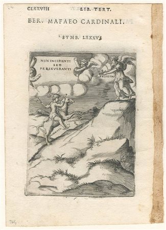 GIULIO BONASONE (C.1498-C. 1574) : Lotto di quattro incisioni da 'Emblemi di Achille Bocchi', 1555