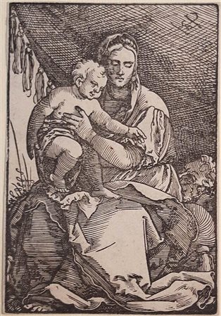 HANS SEBALD BEHAM (1500-1550): Sacra Famiglia, 1520