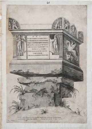 ANTONIO LAFRERY (1512-1577): Sepolcro di Publio Vibio Mariano