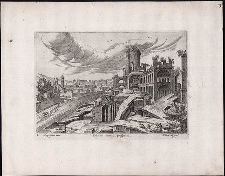 HENDRICK VAN CLIVEN (1524 - 1589): Palatini montis prospectus
