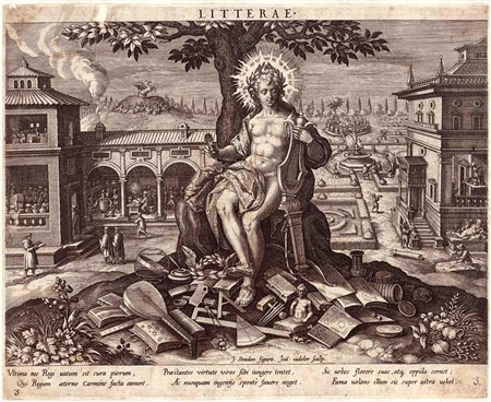 JAN SADELER (1550-1600), DA JAN VAN DER STRAET OSSIA GIOVANNI STRADANO (1523-1605): Litterae