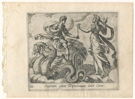 ANTONIO TEMPESTA (1555-1630): Lotto di quattro acqueforti  dalla serie 'Le Metamorfosi' di Ovidio, 1606