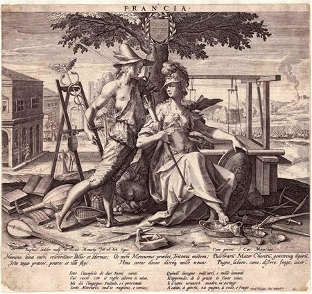 RAPHAEL SADELER I (1561-1628), DA HANS VON AACHEN (1552–1616): Francia