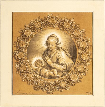 ABRAHAM BLOEMAERT (1564-1651): Madonna col Bambino