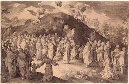 NICOLAAS DE BRUYN (1571-1623): Ascensione di Gesu
