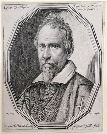 OTTAVIO LEONI (1574-1626): Ritratto di Cristoforo Roncagli detto il Pomarancio, 1623