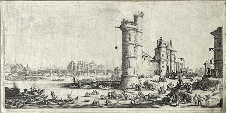 JACQUES CALLOT (1592-1635): VUE DE PONT NEUF