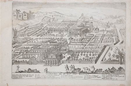 FRANCESCO CORDUBA (1594 - 1630 CIRCA): Giardino del Ill.mi Sig. ri Mattei
