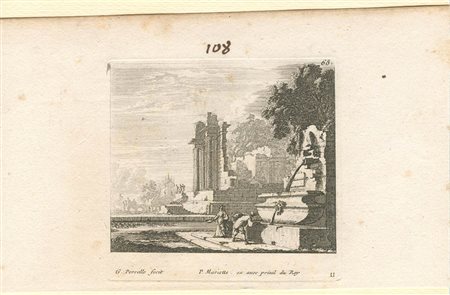 GABRIEL PERELLE (1600-1677): Tre capricci con rovine classiche 