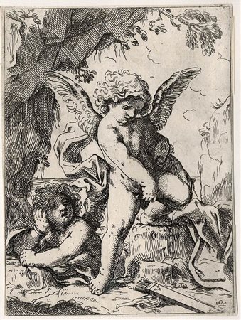 LORENZO LOLI (1612-1691): Due putti, 1640