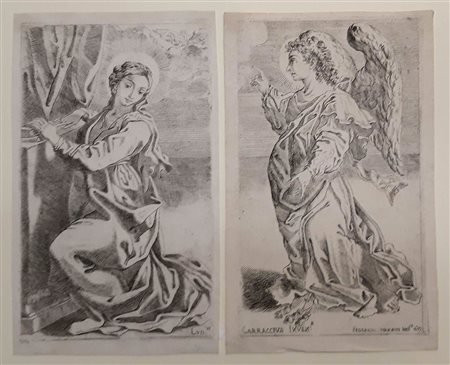 FEDERICO GUAZZO (1623- ? 1670): La Vergine e l’Angelo Annunciante, 1659