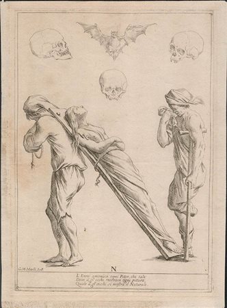 GIUSEPPE MARIA MITELLI (1634-1718): La lettera N, 1683