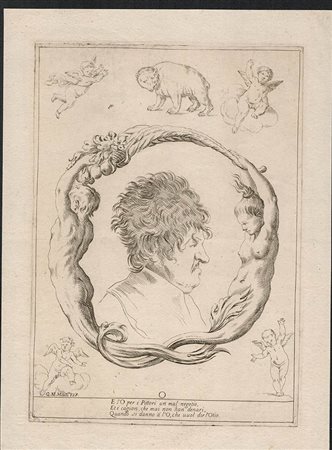 GIUSEPPE MARIA MITELLI (1634-1718): La lettera O, 1684