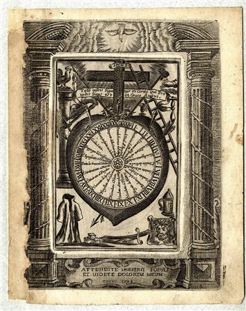 PIERRE MIOTTE ( METÀ XVII SEC.): Orologio della Passione di Cristo secondo le 24 ore