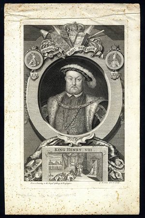 GEORGE VERTUE (1684 - 1756 ): Re Enrico VIII
