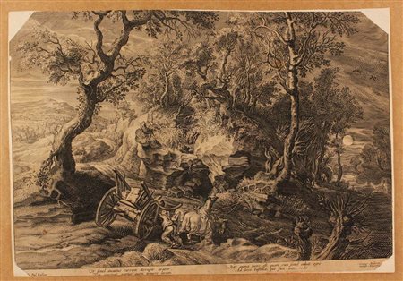 GASPAR HUBERTI (1685-1724) DA RUBENS: Il Carro di Pietre