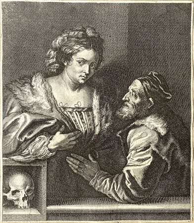 ANONIMO DA A. VAN DICK: TIZIANO E LA SUA AMANTE