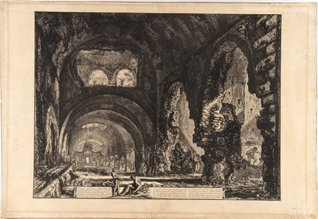 GIOVANNI BATTISTA PIRANESI (1720-1778): Veduta interna della Villa di Mecenate…