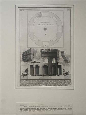 GIOVANNI BATTISTA PIRANESI (1720-1778): Lotto di quattro tavole