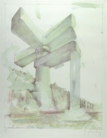 Claes Thure Oldenburg (Stoccolma, 1929) Proposal for a Cathedral in the Form...