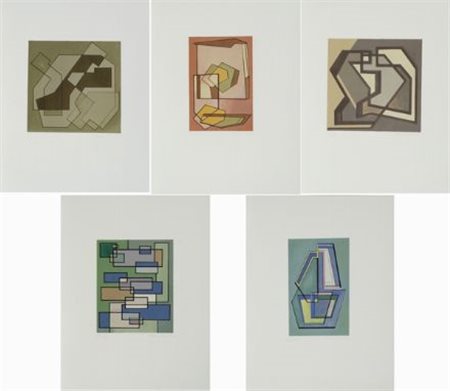 Mario Radice (Como, 1898 - 1987) Tablettes, 1979 Litografia a colori, mm....