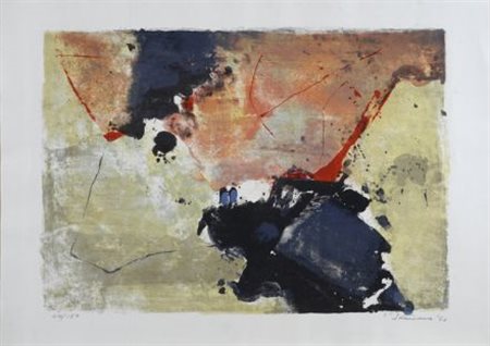 Giuseppe Santomaso (Venezia, 1907 - 1990) Senza Titolo, 1962 Litografia a...