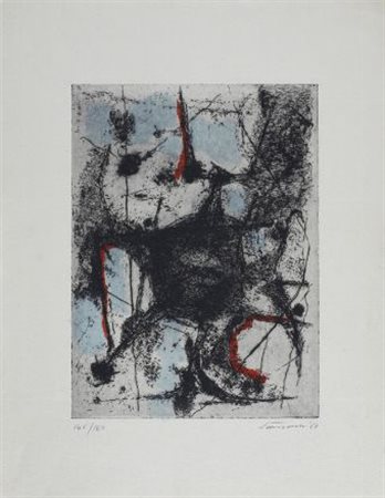 Giuseppe Santomaso (Venezia, 1907 - 1990) Senza Titolo, 1958 Acquaforte...