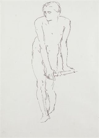 Marino Marini (Pistoia, 1901 - Viareggio, 1980) Nudo Inchiostro su carta,...