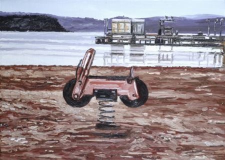 Andrea Di Marco (Palermo, 1970 - 2012) Solo, 2003 Olio su tela, cm. 51x70...