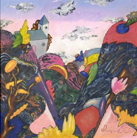 Luca Alinari (Firenze, 1943) Paesaggio Olio su carta riportata su masonite,...