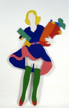 Marco Lodola (Dorno, 1955) Pin up, 2001 Smalto su plexiglass, cm. 116x60...