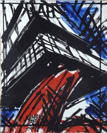 Vinicio Berti (Firenze, 1921 - 1991) Costruzione possibile antagonista, 1986...