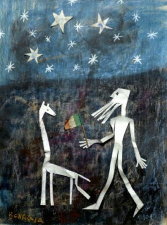 Enrico Benaglia (Roma, 1938) Senza titolo, 1988 Tecnica mista e collage su...