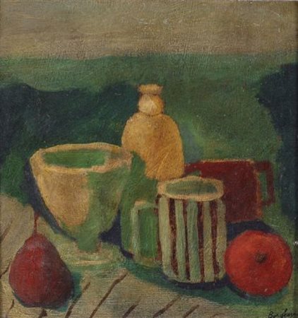 Franz Borghese (Roma, 1941 - 2005) Natura morta, 1969 Olio su compensato, cm....