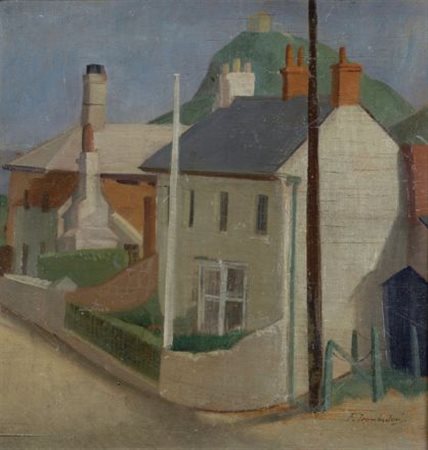 Francesco Trombadori (Siracusa, 1886 - Roma, 1961) Case Olio su tavola,...