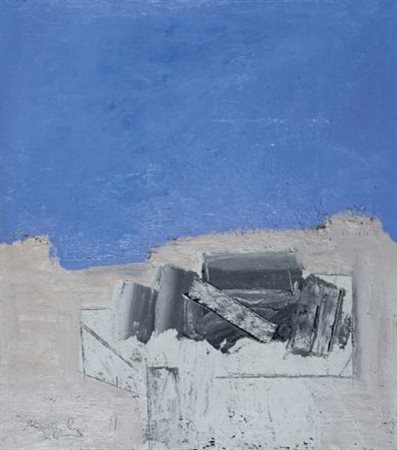 Carlo Mattioli (Modena, 1911 - Parma, 1994) Natura morta rosa e azzurra, 1967...