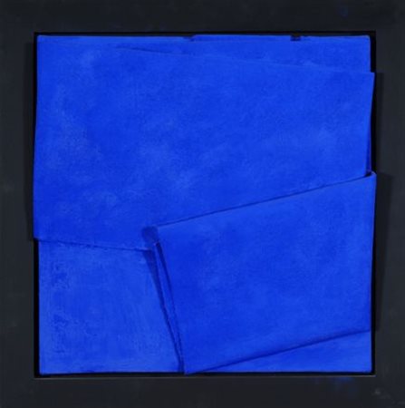 Cesare Berlingeri (Cittanova, 1948) Oltremare piegato, 1998 Acrilico su tela,...