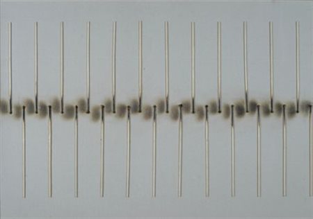 Bernard Aubertin (Buolay, 1952) Dessin de feu, 1974 Fiammiferi su cartone,...