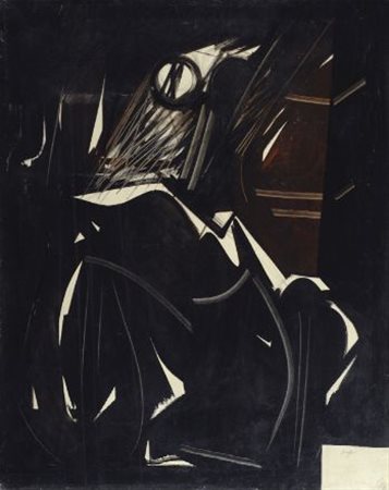 Piero Ruggeri (Torino, 1930 - 2009) Senza titolo Olio su tela, cm. 100x79,5...