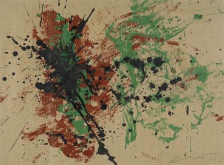 Hermann Nitsch (Vienna, 1938) Senza titolo, 1999 Tecnica mista su carta, cm....