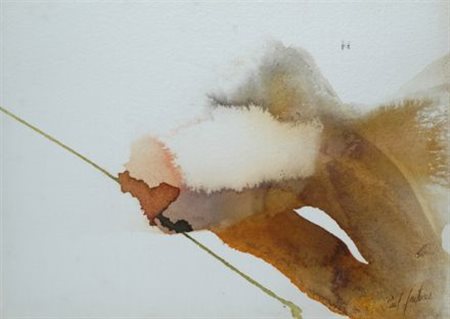 Paul Jenkins (Kansas City, 1923) Phenomena, 1963 Acrilico su carta, cm. 26x37...