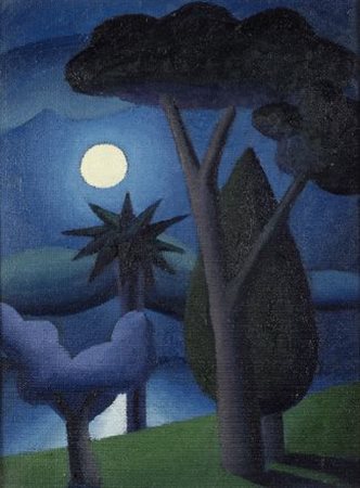 Salvo (Leonforte, 1947) Chiaro di luna, 2010 Olio su tela, cm. 40x30 Firma e...